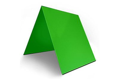 Green anodized aluminum plate