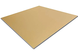 Golden anodized brushed aluminum sheet