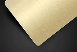 Golden anodized brushed aluminum sheet