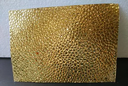 Golden anodized embossed aluminum sheet