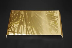 Golden anodized mirror-finish aluminum sheet