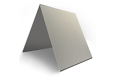 Natural color transparent hard anodized aluminum sheet.