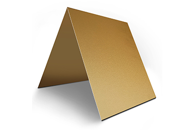 Gold hard anodized aluminum blade.