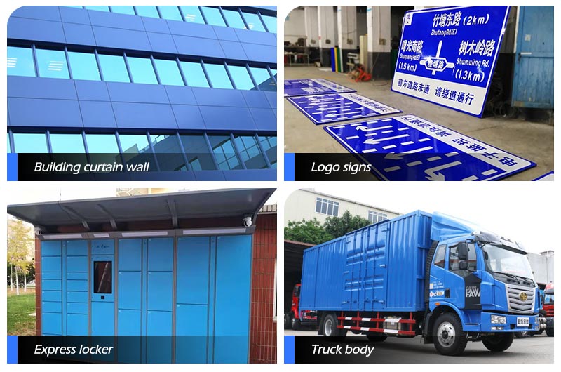 Applications of blue anodized aluminum plate