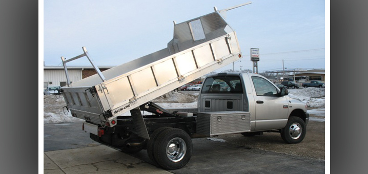 Application of aluminum plate on dump truck bucket (4)