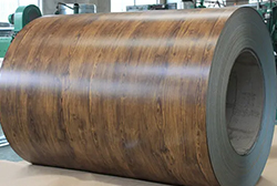 Rollo de lámina de aluminio recubierto de color grano de madera Rollo de lámina de aluminio recubierto de color grano de madera