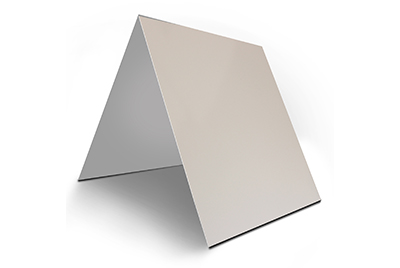 White anodized aluminum plate