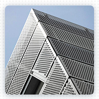 Architectural perforated aluminium plate