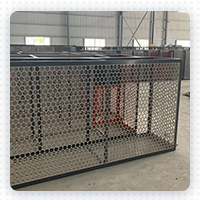 Perforated plate for industrial equipment casing