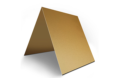Gold anodized aluminum plate