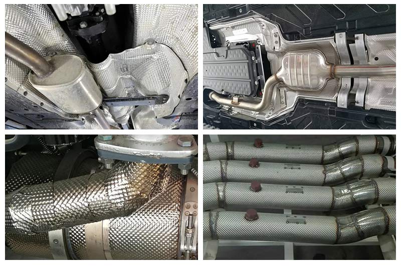 Automotive applications of Embossed aluminum heat shield sheet